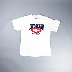 Vintage Lifeguard T-Shirt | White Samena Lifeguard Graphic White Tee